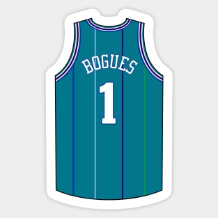 Muggsy Bogues Charlotte Jersey Qiangy Sticker